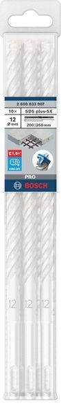 Bosch Pro Bohrbits mit gedrehtem Design für effizientes Bohren, in Verpackung präsentiert.