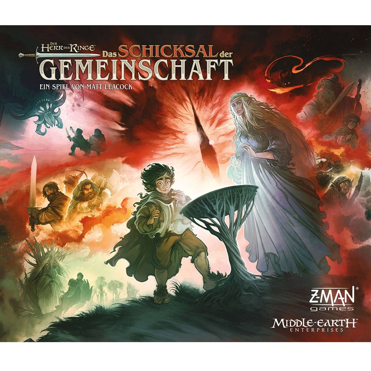 Z-MAN Games Der Herr der Ringe: Das Schicksal Der Gemeinschaft (DE) - Kooperatives Brettspiel