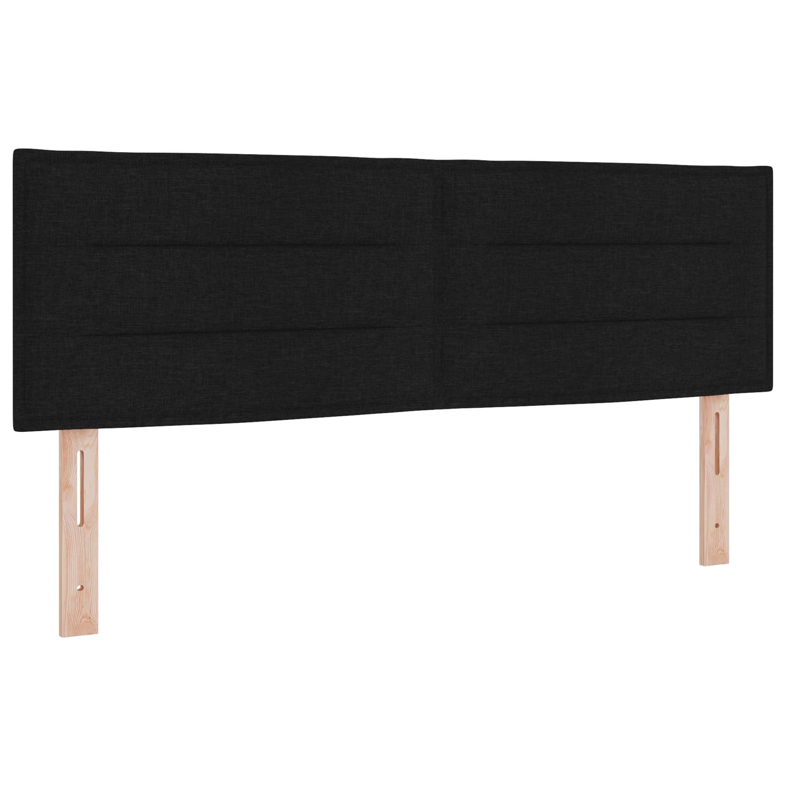 vidaXL Kopfteil Linien-Design Schwarz 140 cm Stoff