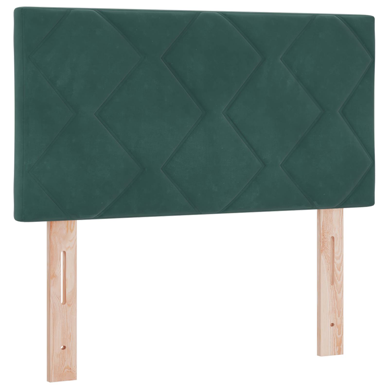 vidaXL Kopfteil mit Diamantblock-Design, dunkelgrün, 80cm Samt