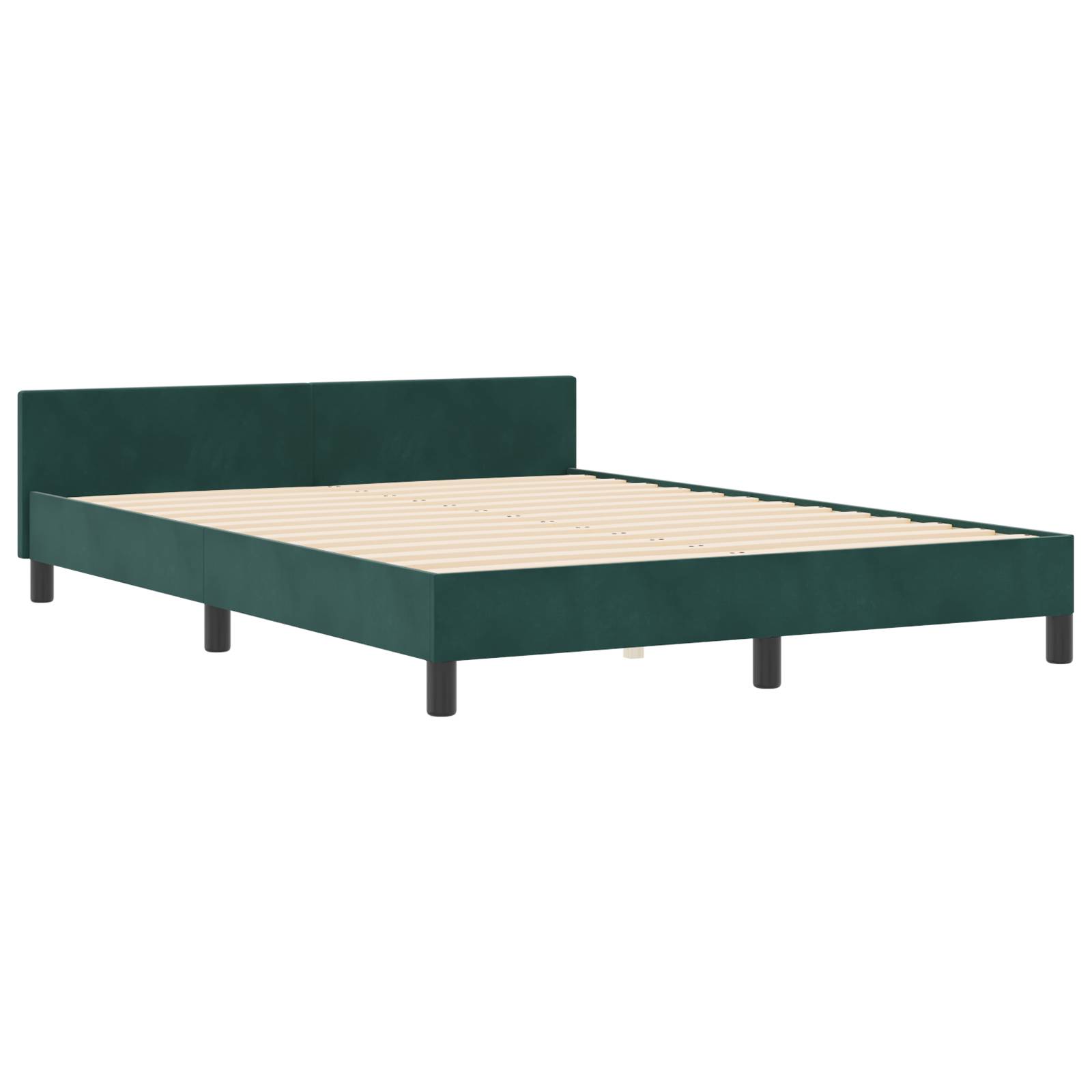 vidaXL Bettgestell Dunkelgrün 180x200 cm Samt