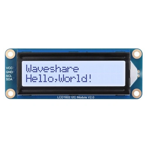 Waveshare LCD1602 I2C Display Modul, 16x2 Zeichen-LCD, AiP31068 Treiber, 3,3-5V - Farbe: Grau Waveshare LCD1602 I2C Display Modul, 16x2 Zeichen-LCD, AiP31068 Treiber, 3,3-5V - Farbe: Grau