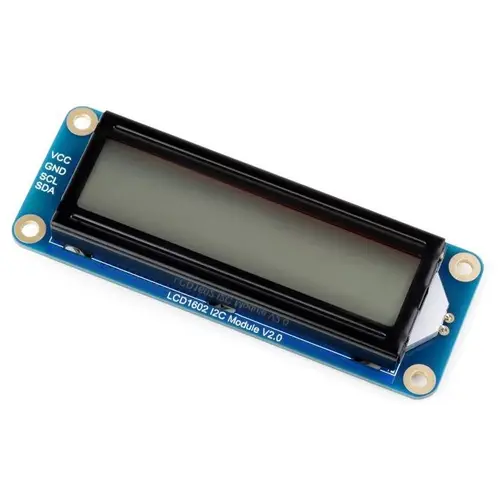 Waveshare LCD1602 I2C Display Modul, 16x2 Zeichen-LCD, AiP31068 Treiber, 3,3-5V - Farbe: Grau Waveshare LCD1602 I2C Display Modul, 16x2 Zeichen-LCD, AiP31068 Treiber, 3,3-5V - Farbe: Grau