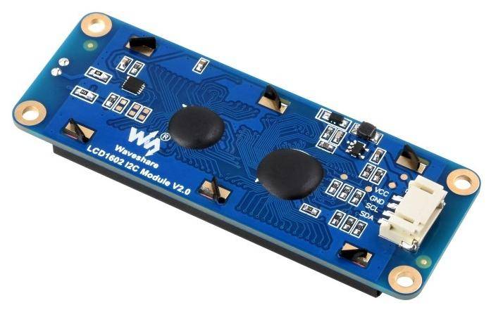 Waveshare LCD1602 I2C Display Modul, 16x2 Zeichen-LCD, AiP31068 Treiber, 3,3-5V - Farbe: Grau