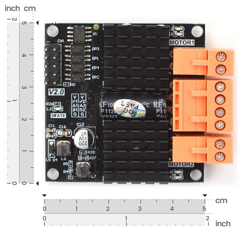 DFRobot Dual-Channel DC Motor Driver-12A, PWM, 6,5-37V, 12A kontinuierlich, 70A Spitzenstrom