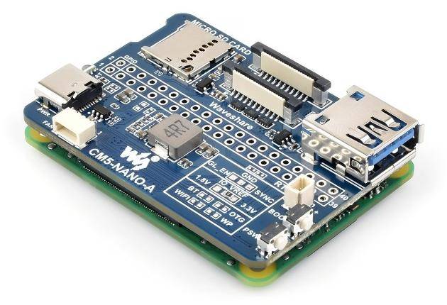 Waveshare Nano Base Board A, für Raspberry Pi CM5, USB 3.2 Gen1, MIPI, GPIO 40-Pin, 5V