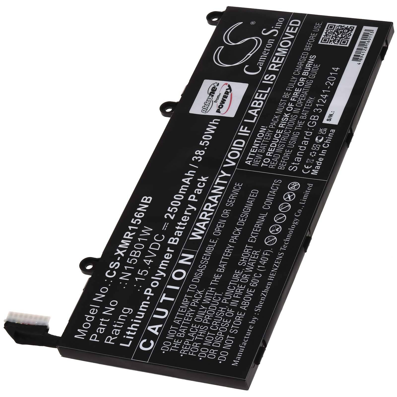 Powery Akku passend für Laptop Xiaomi Mi Ruby 15.6 Typ N15B01W, 15,4V, Li-Polymer