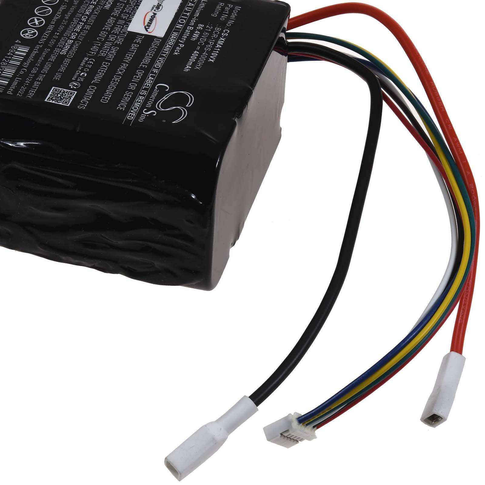 Powery Akku passend für Staubsauger Roborock A10 Plus U10 Pro Typ BCR-1P6S-4000HX, 21,6V, Li-Ion