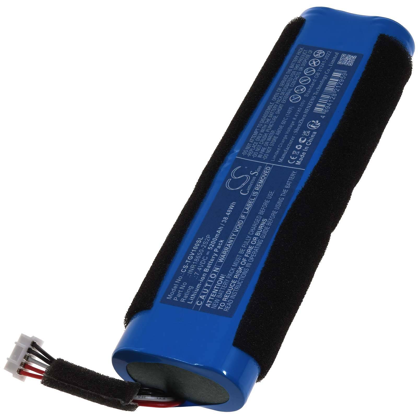 Powery Akku passend für Bluetooht-Lautsprecher Teufel Motiv Go Voice Typ INR18650-2S2P, 7,4V, Li-Ion