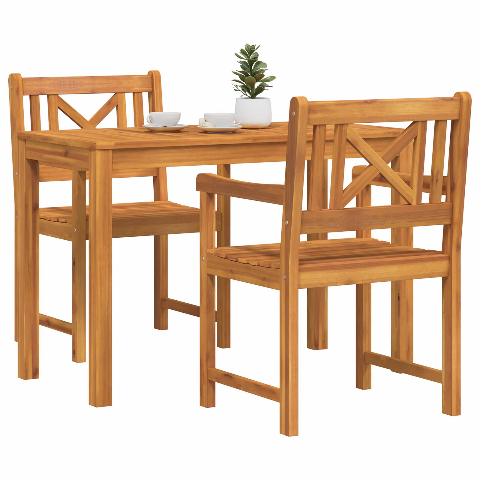 vidaXL Gartenstühle 2 Stk. 56x56x90 cm Massivholz Akazie