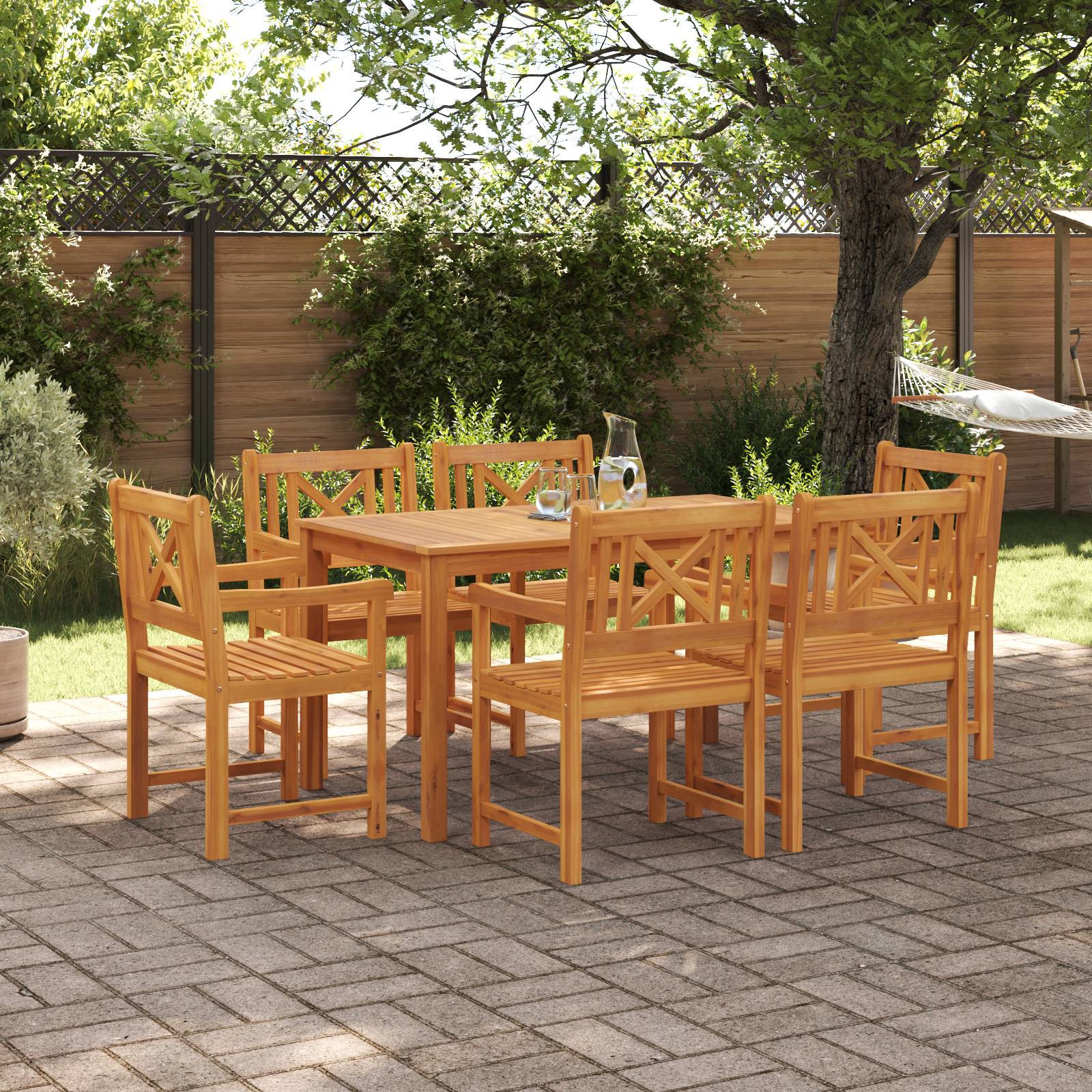 vidaXL Gartenstühle 2 Stück 56x56x90 cm Massivholz Akazie