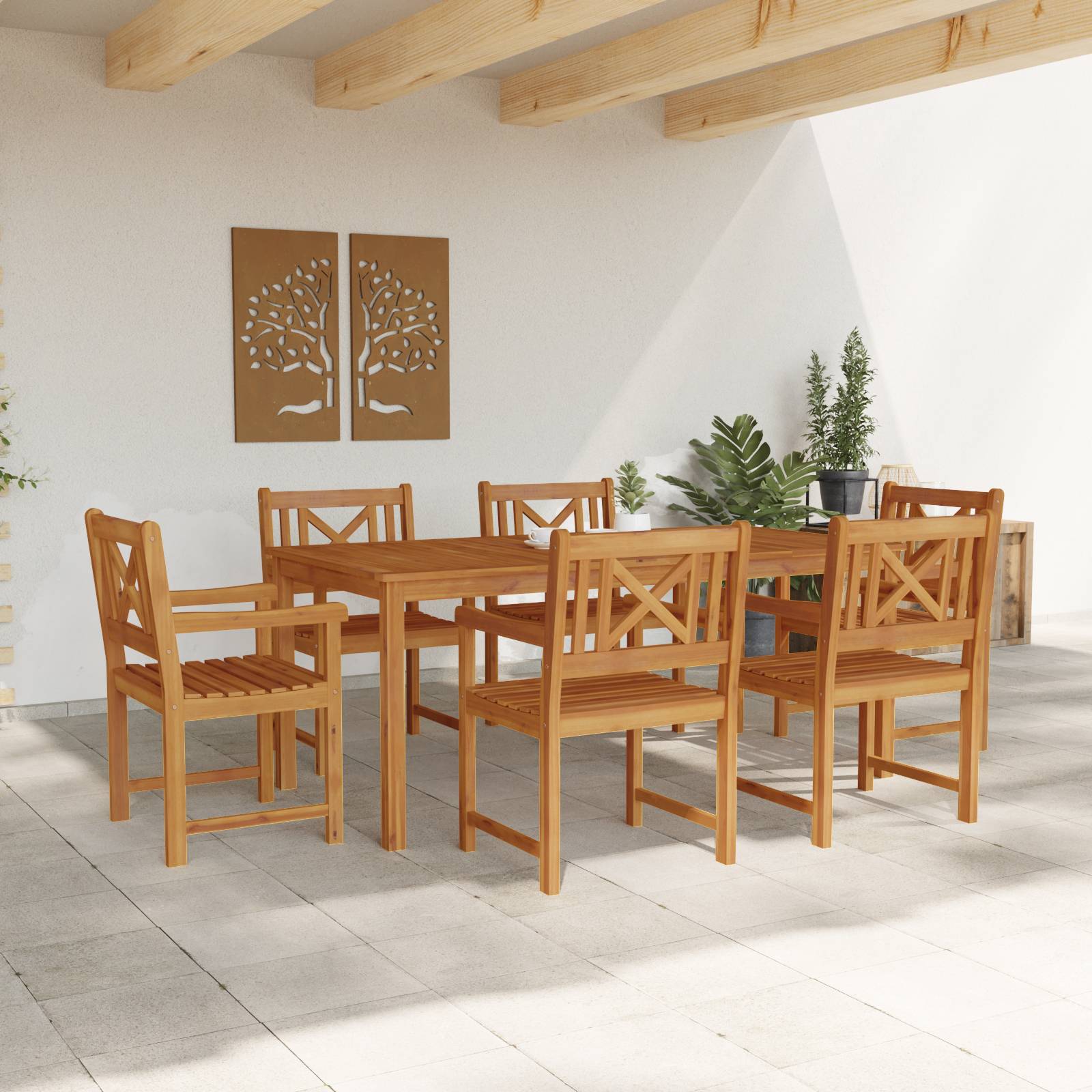 vidaXL Gartenstühle 2 Stück 56x56x90 cm Massivholz Akazie