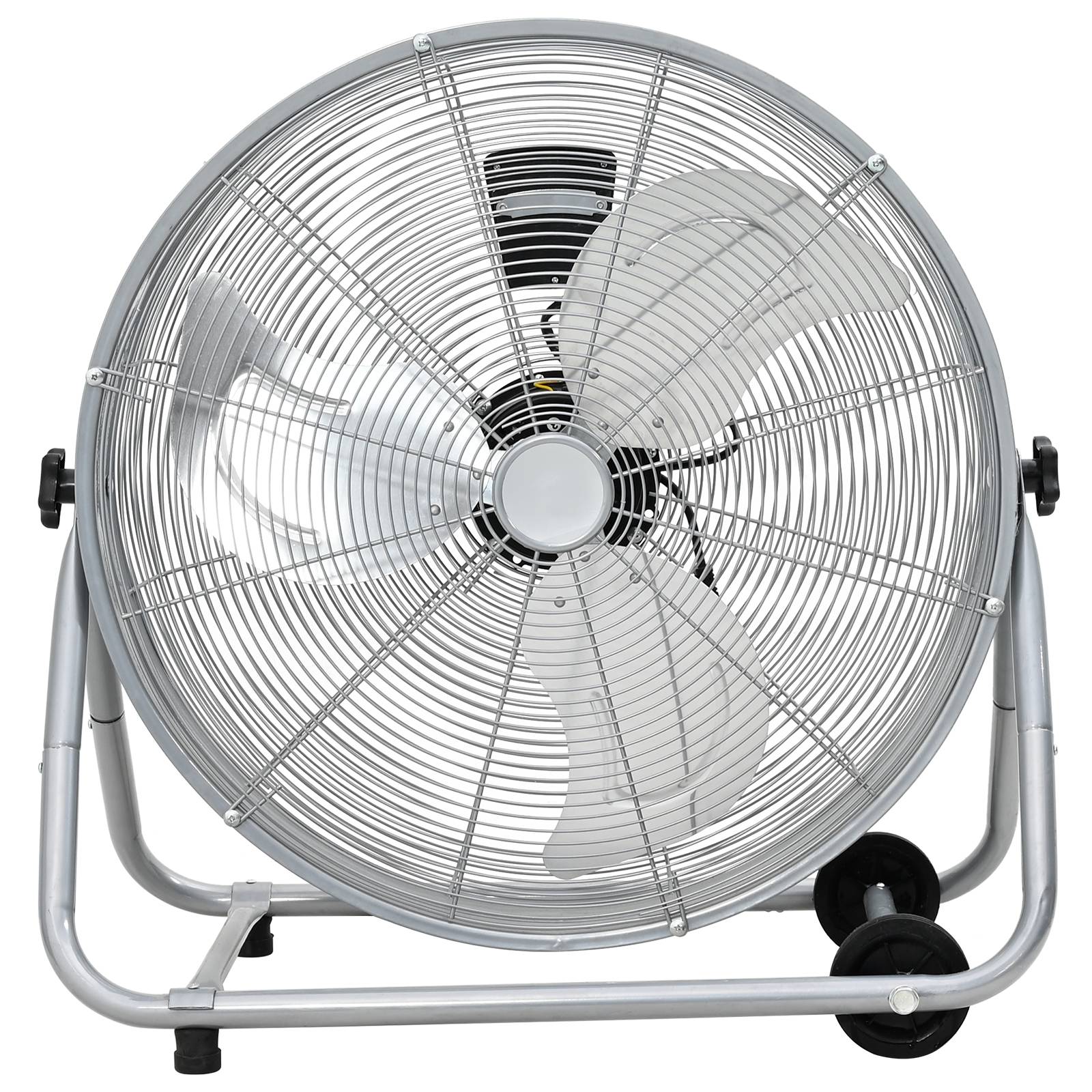 vidaXL Trommelventilator mit Rollen 3 Gänge Silbern Φ64 cm