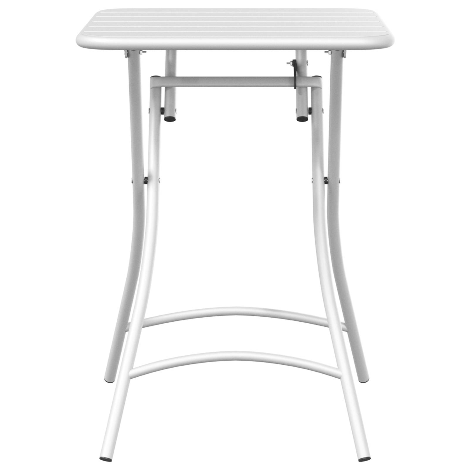 vidaXL Gartentisch Klappbar Weiß 55x55x73 cm Stahl