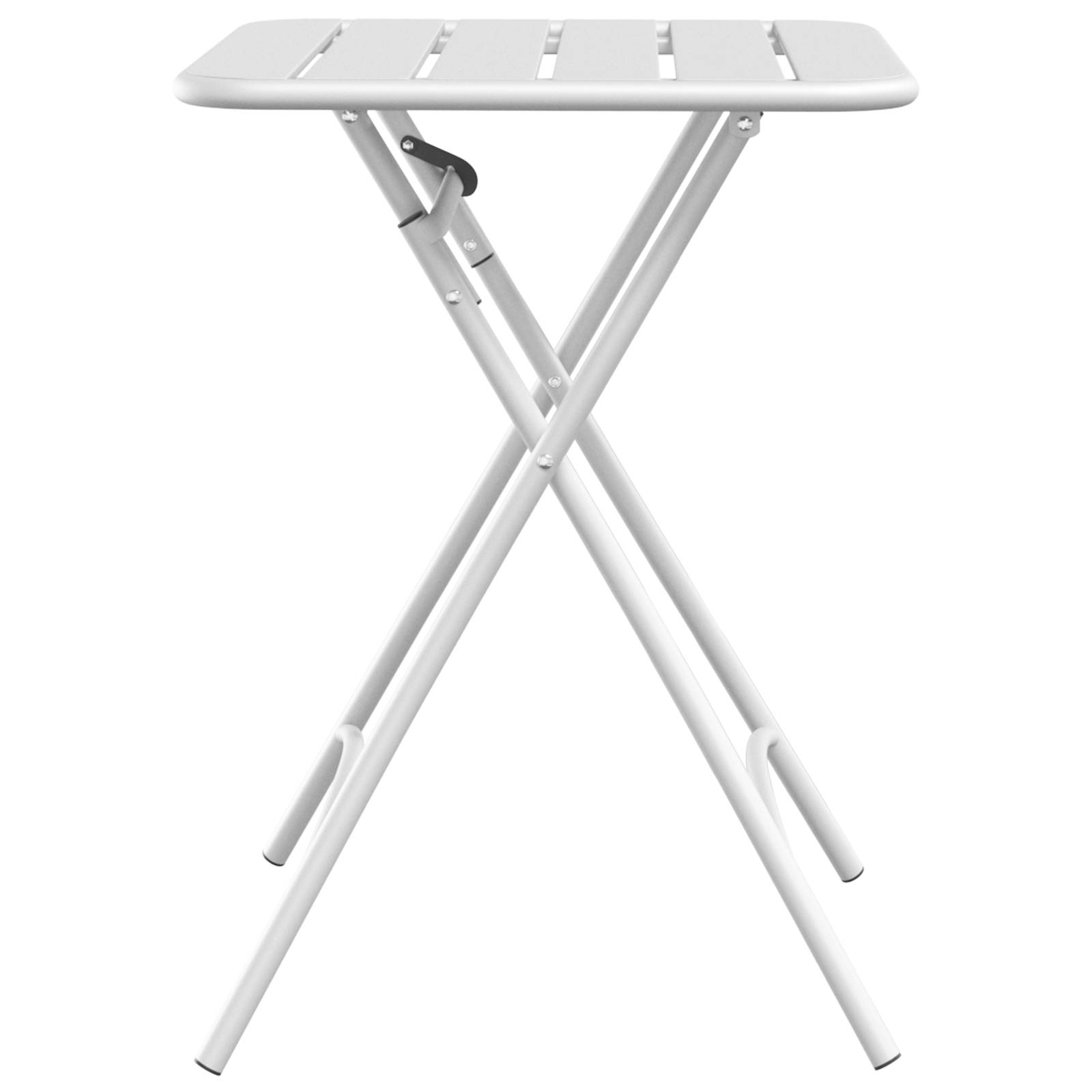 vidaXL Gartentisch Klappbar Weiß 55x55x73 cm Stahl