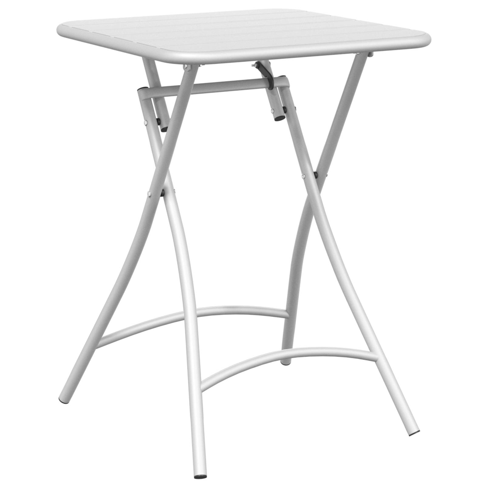 vidaXL Gartentisch Klappbar Weiß 55x55x73 cm Stahl