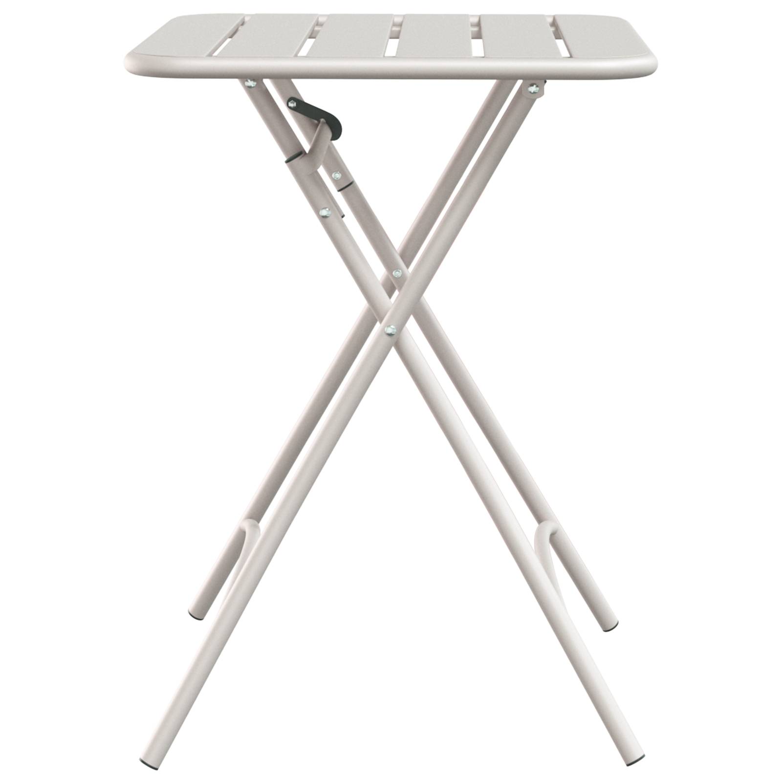 vidaXL Gartentisch Klappbar Beige 55x55x73 cm Stahl