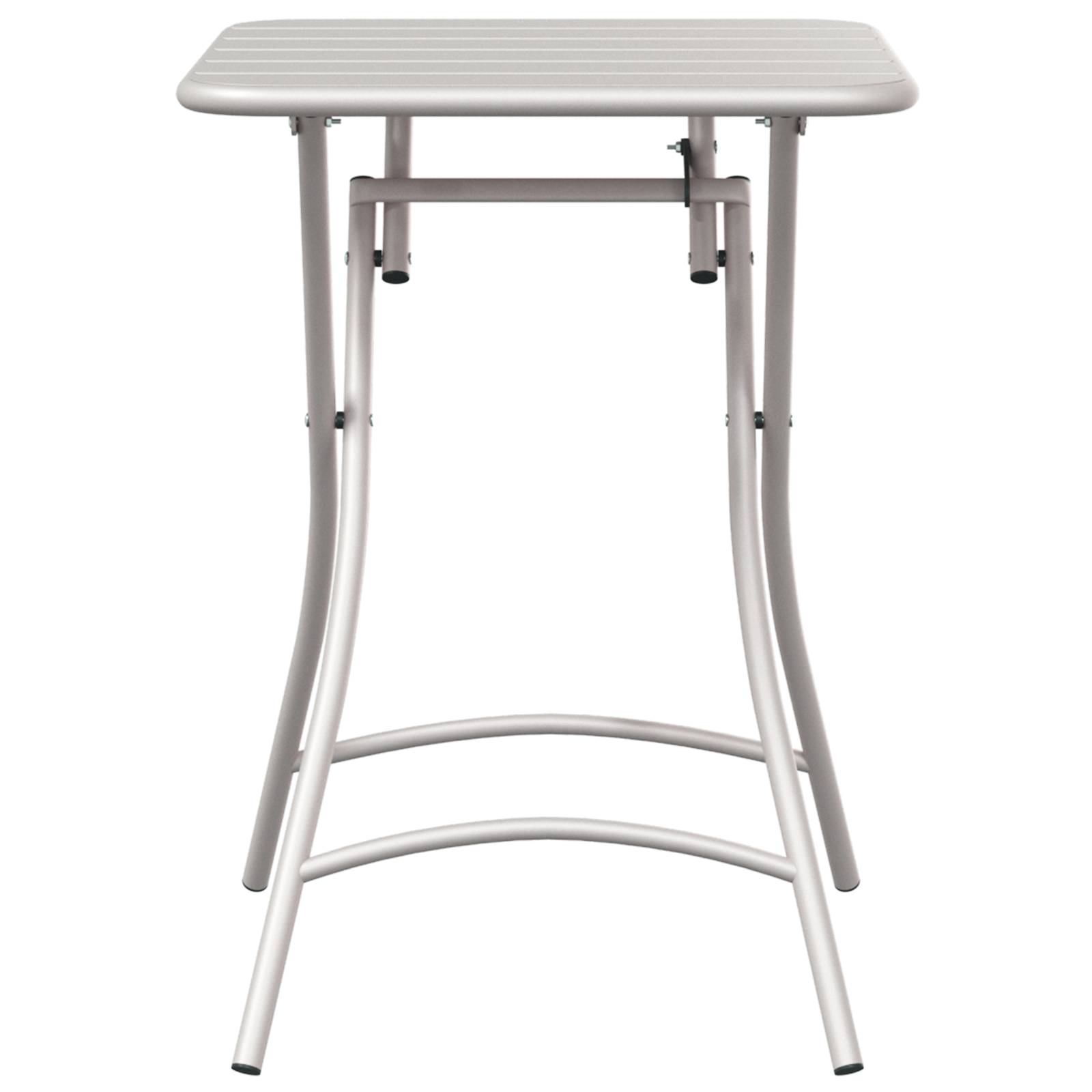 vidaXL Gartentisch Klappbar Beige 55x55x73 cm Stahl
