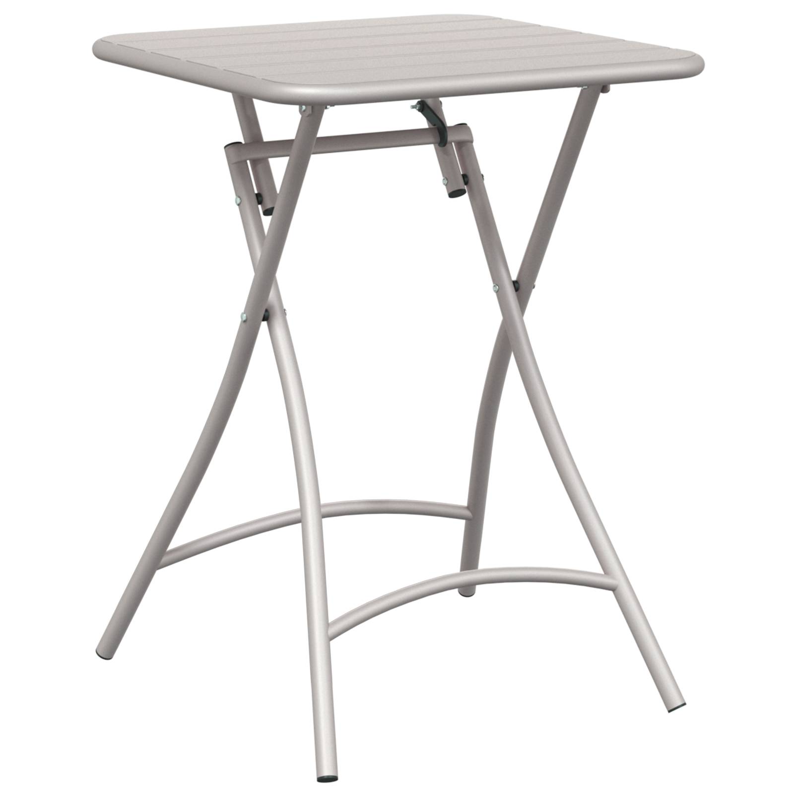 vidaXL Gartentisch Klappbar Beige 55x55x73 cm Stahl