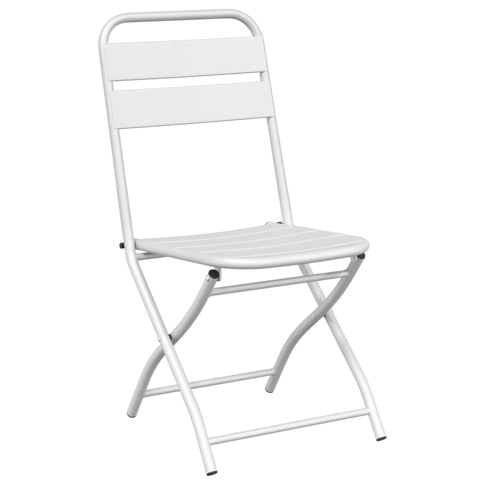 vidaXL 3-tlg. Bistro-Set Klappbar Weiß Stahl