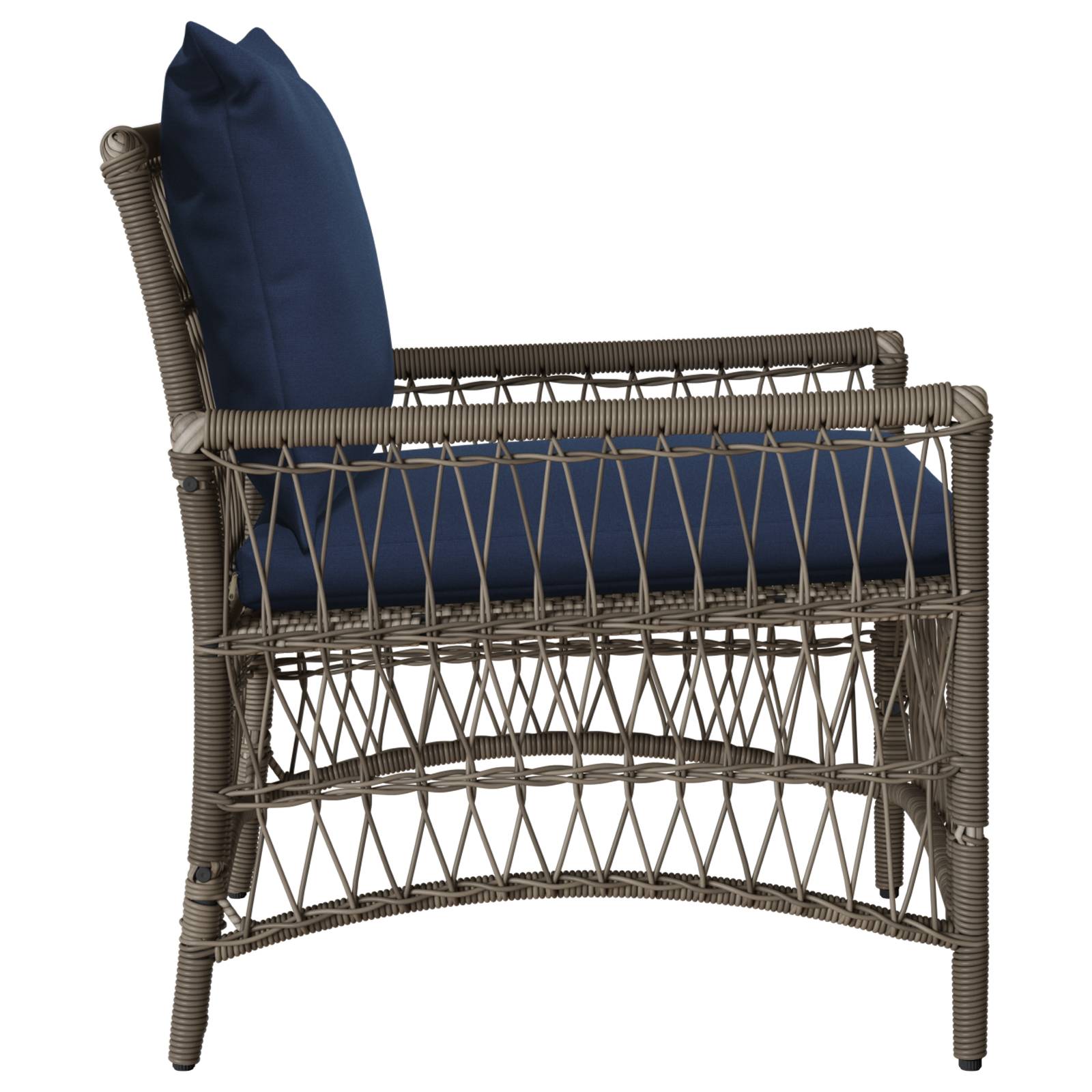 vidaXL Gartenstuhl mit Kissen Grau 60x70x78 cm Poly Rattan