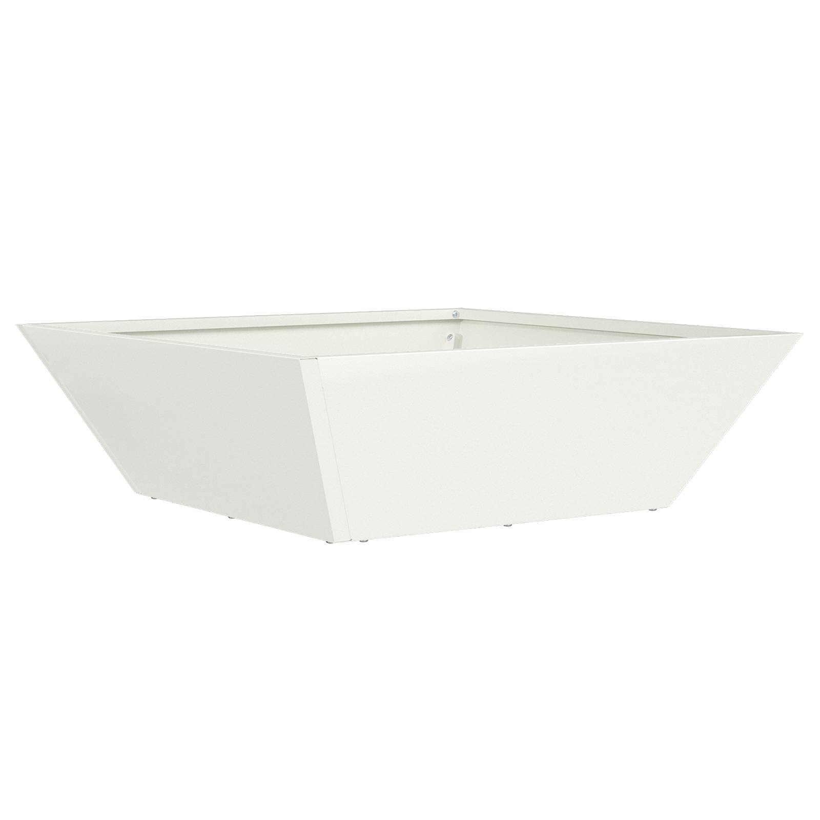 vidaXL Metallblumentopf Weiß Metall Mittel Pflanzgefäße