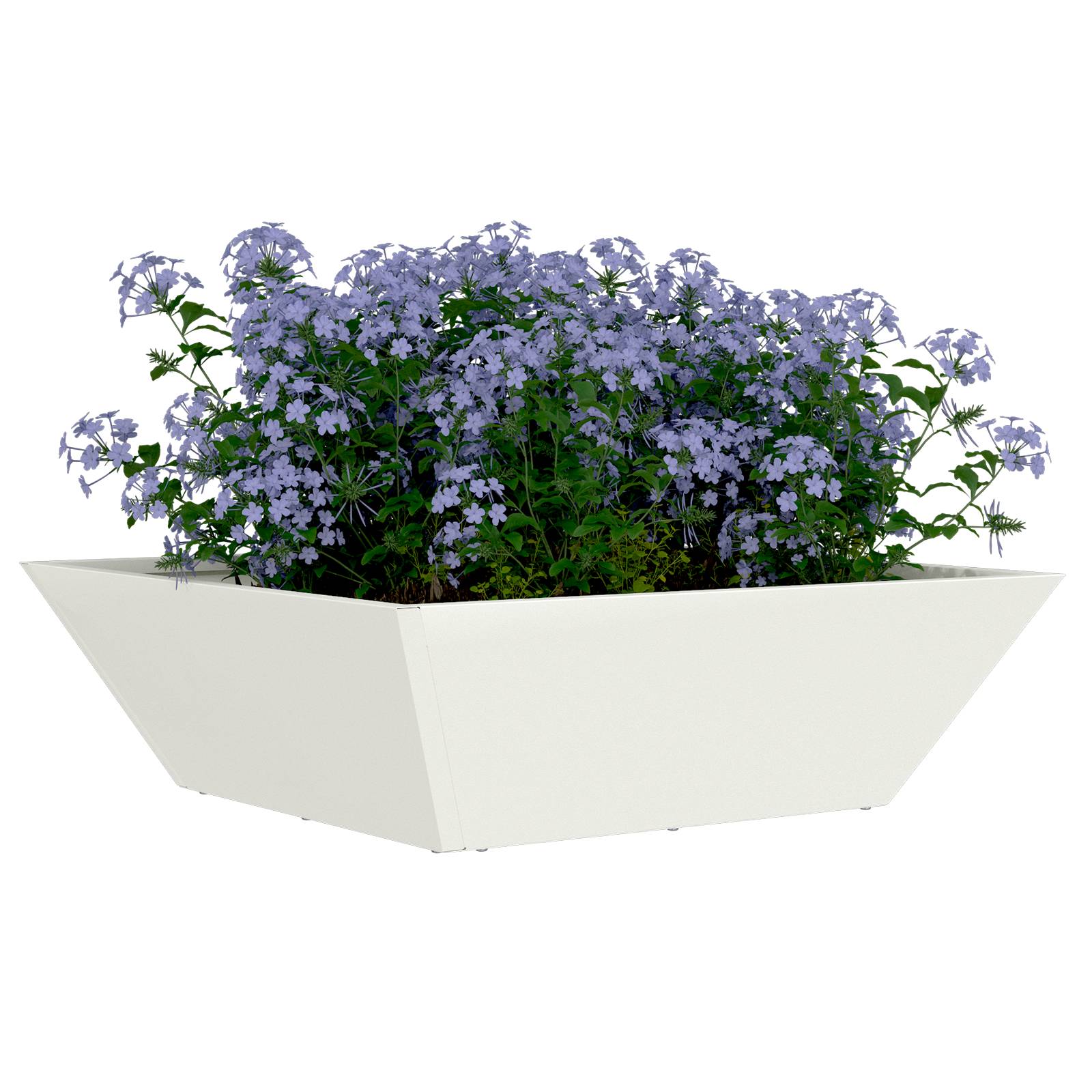 vidaXL Metallblumentopf Weiß Metall Mittel Pflanzgefäße
