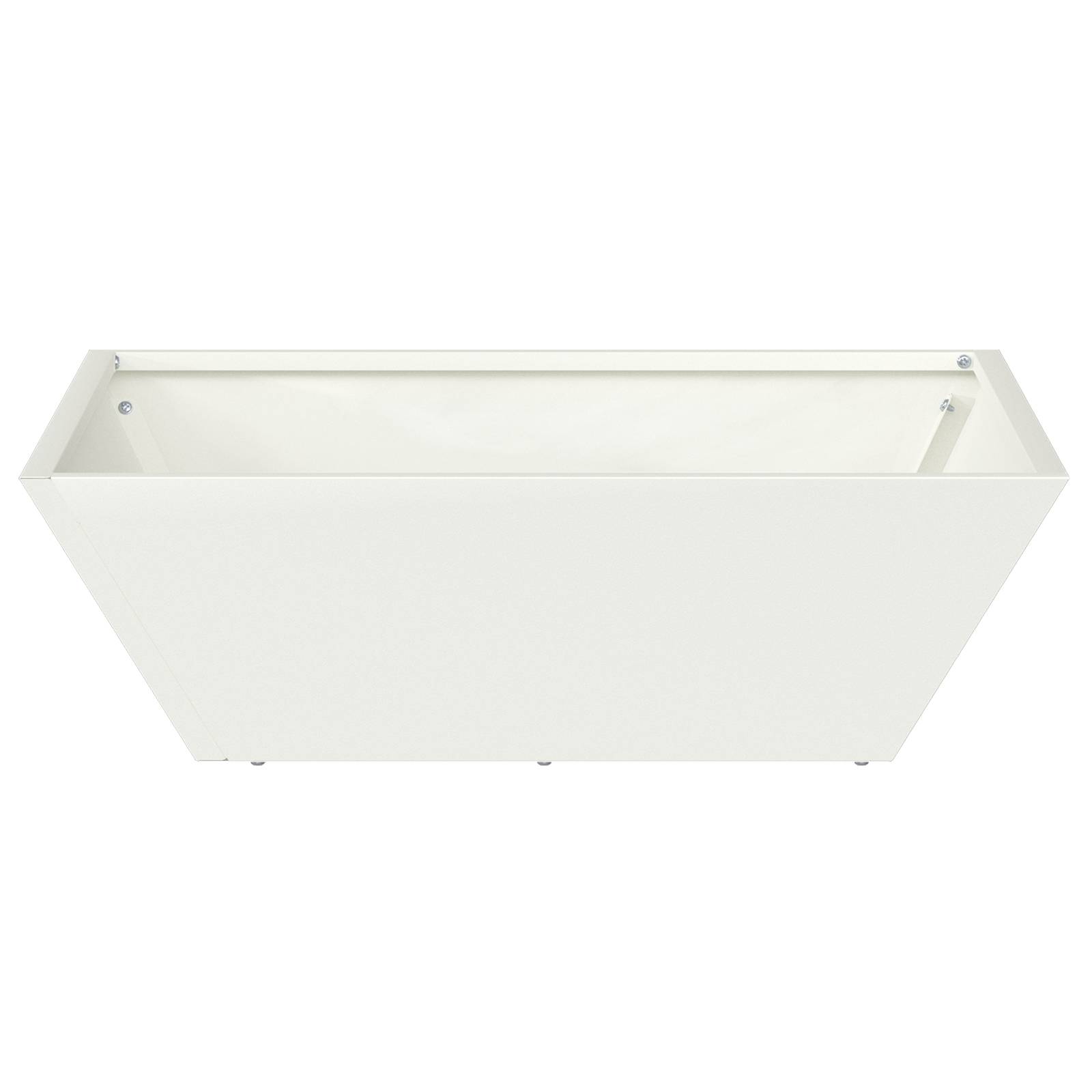 vidaXL Metallblumentopf Weiß Metall Mittel Pflanzgefäße