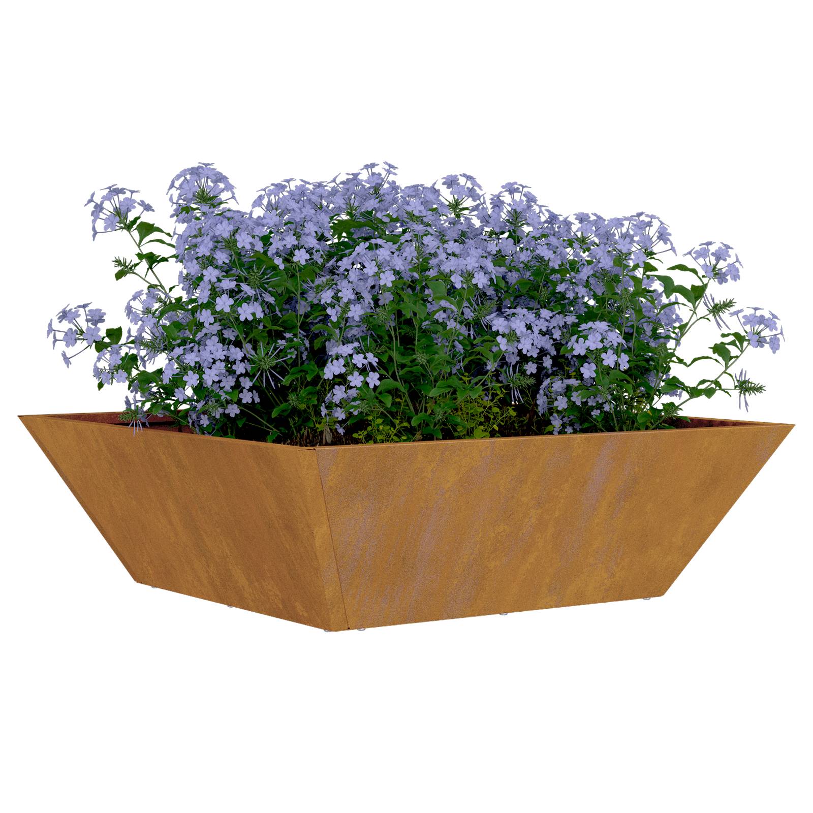 vidaXL Metallpflanzer Wetterstahl 50 x 50 x 15 cm Dekorative Intarsien