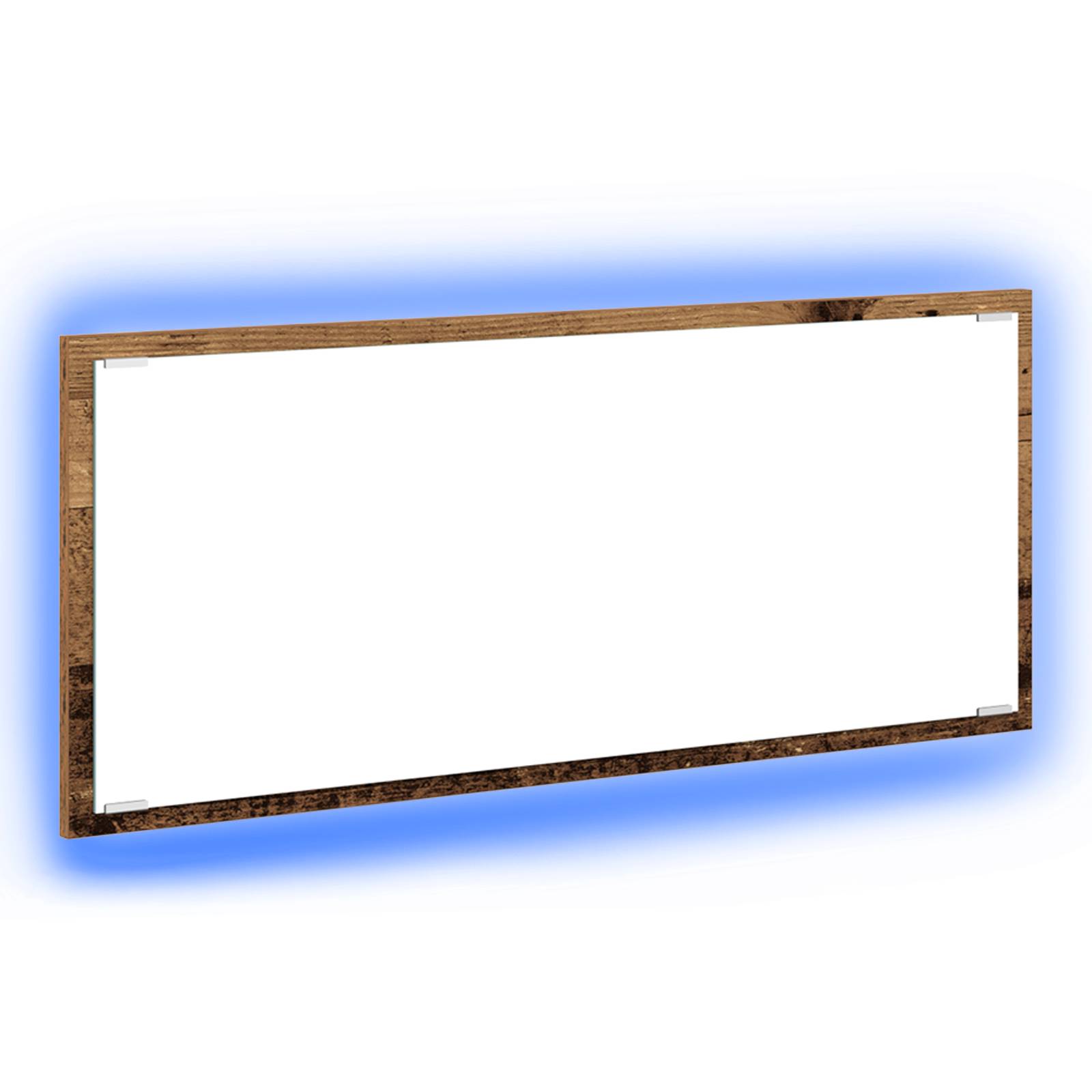 vidaXL Badezimmerspiegel Alte Holzoptik Werkstoff, Glas 90 x 8.5 x 37 cm