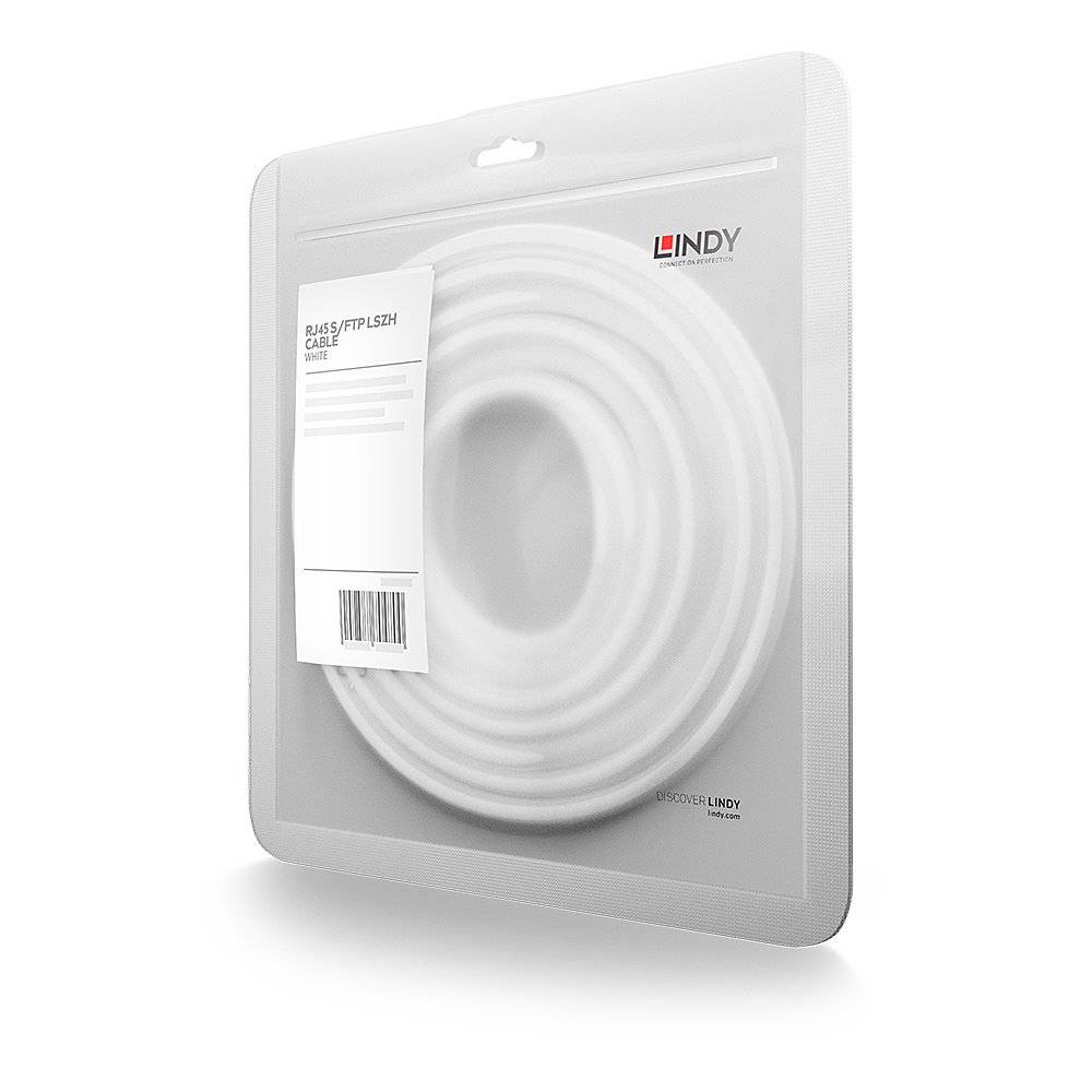 LINDY Patchkabel Cat6A S/FTP LSZH Cat7 Rohkabel weiß 30m Multimedia-Technik Kabel