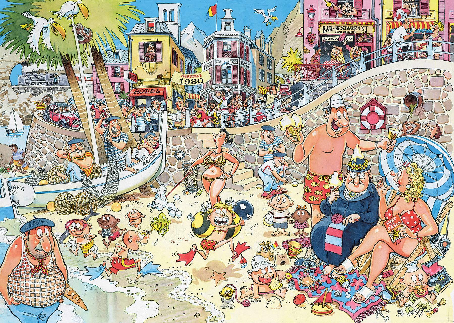 Wasgij Destiny Retro 8, Hochsaison, 1000 Teile Puzzle