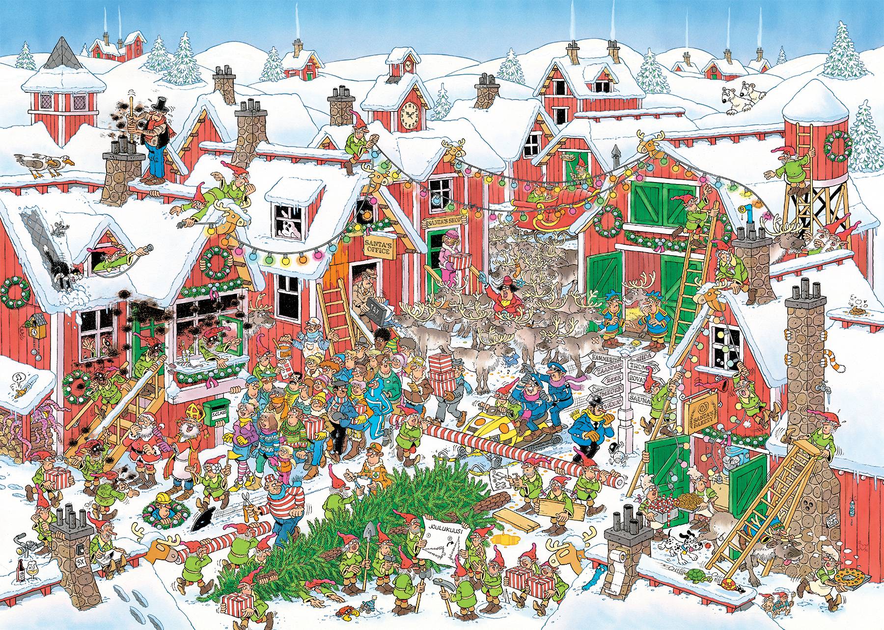 Jan van Haasteren, Das Dorf des Weihnachtsmanns, 1000 Teile Puzzle
