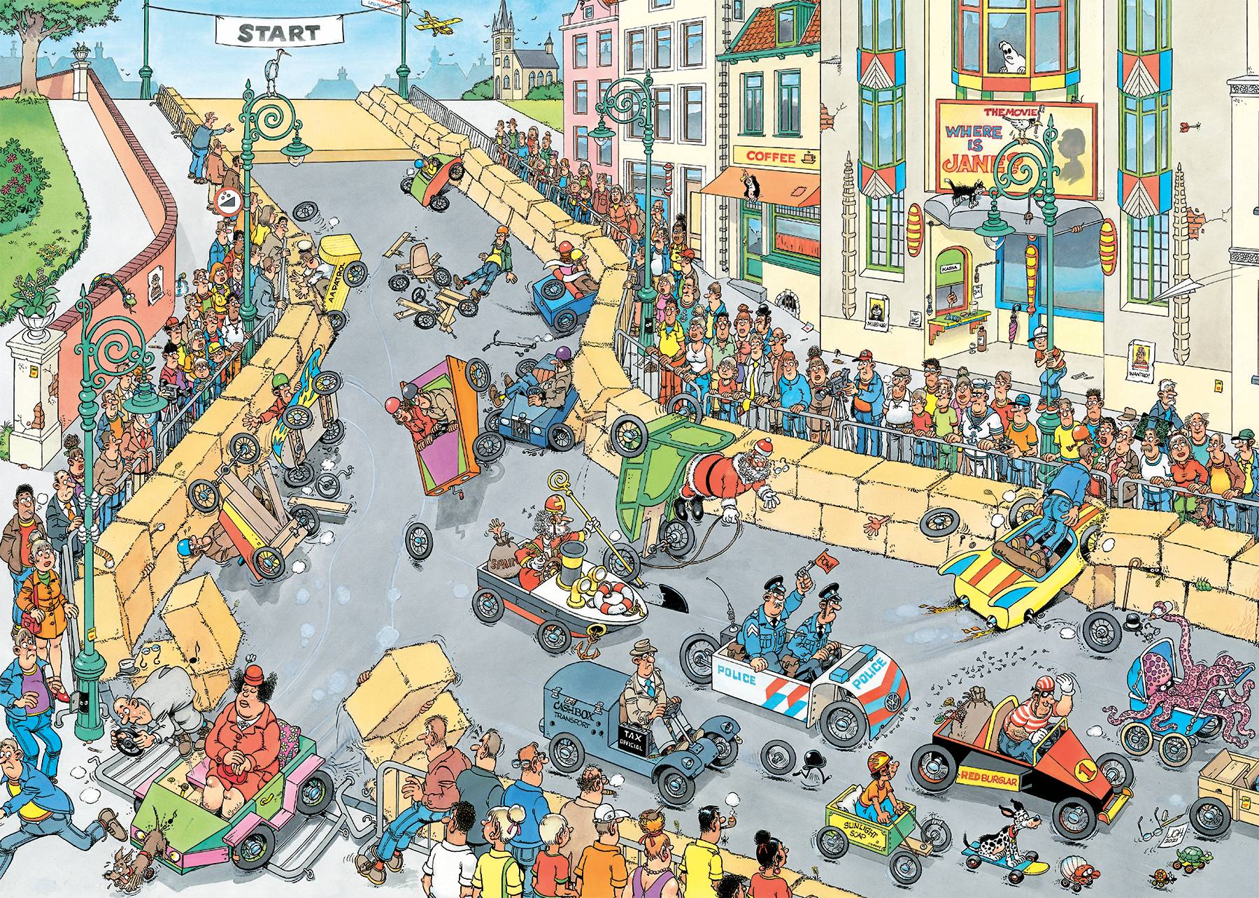 Jan van Haasteren, Das Seifenkistenrennen, 1000 Teile Puzzle