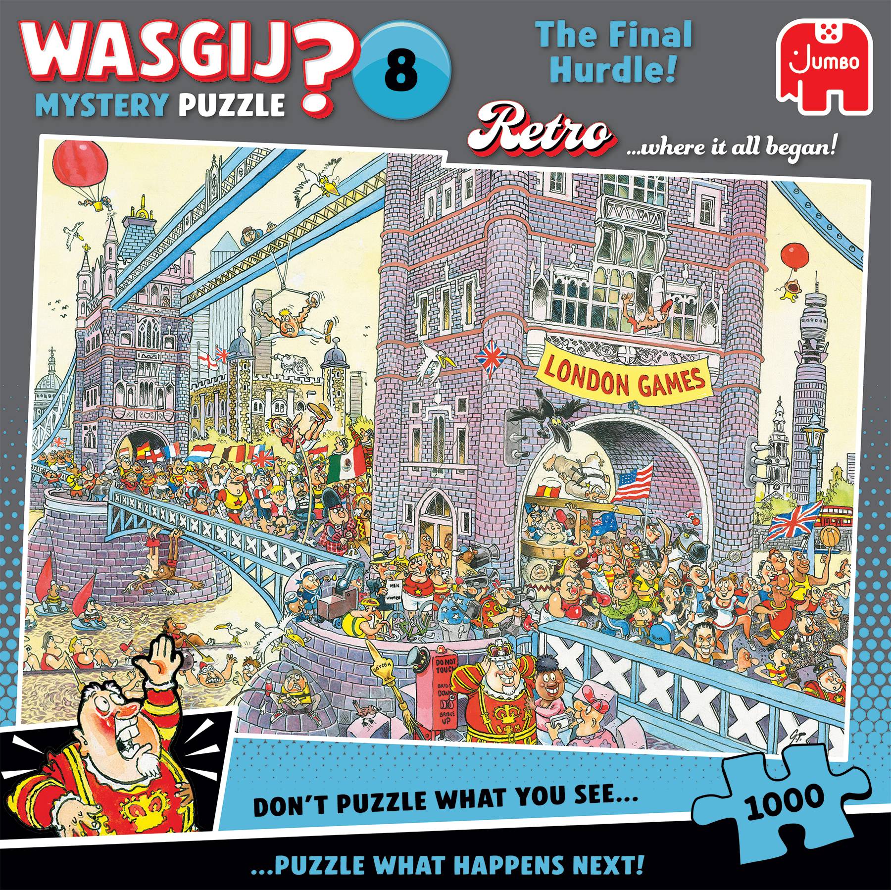 Wasgij Mystery Retro 8, Die letzte Hürde, 1000 Teile Puzzle