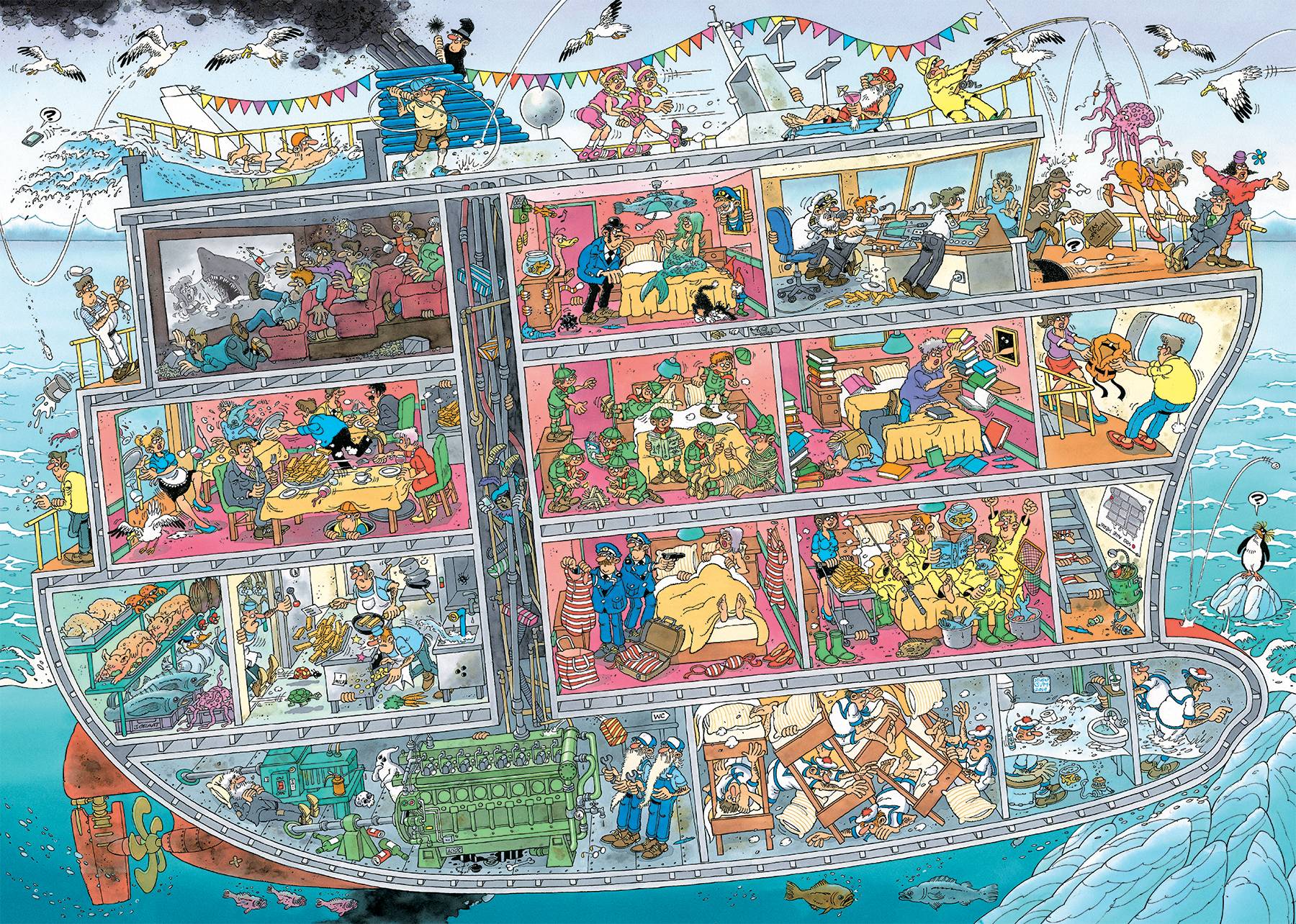 Jan van Haasteren, Kreuzfahrtschiff, 1000 Teile Puzzle
