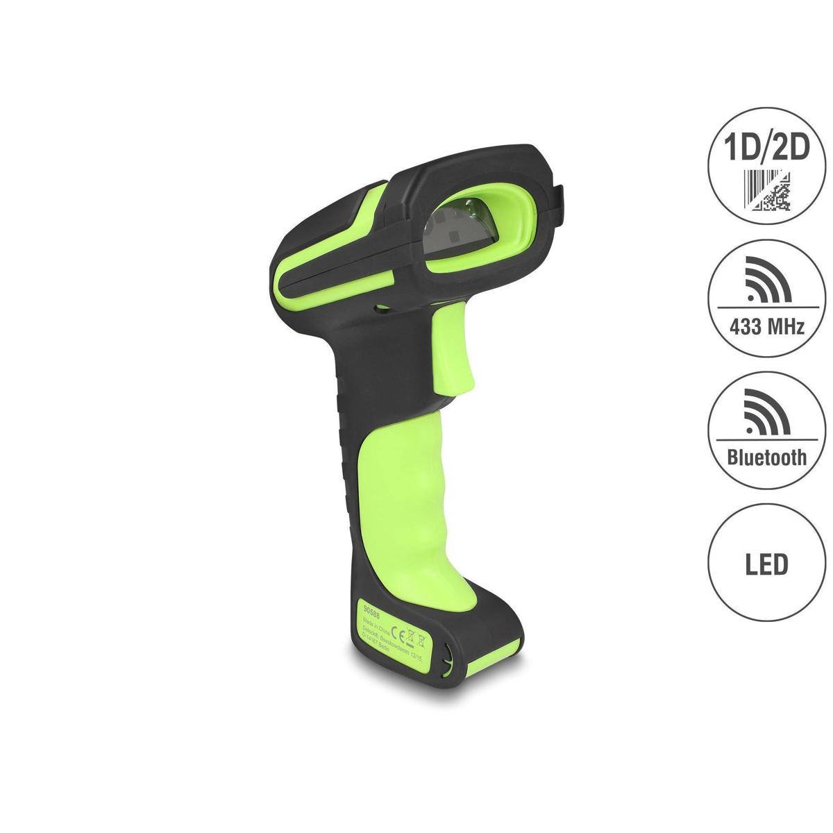 Delock Industrie Barcode Scanner 1D und 2D für 433 MHz oder Bluetooth mit indukt