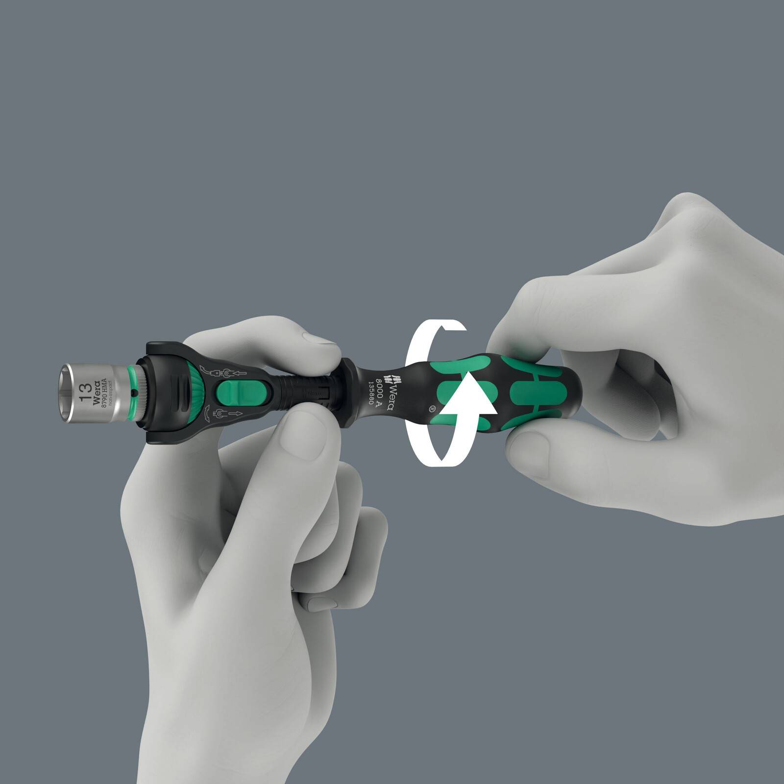 Wera 8000 A Black Edition Zyklop Speed-Knarre mit 1/4"-Antrieb