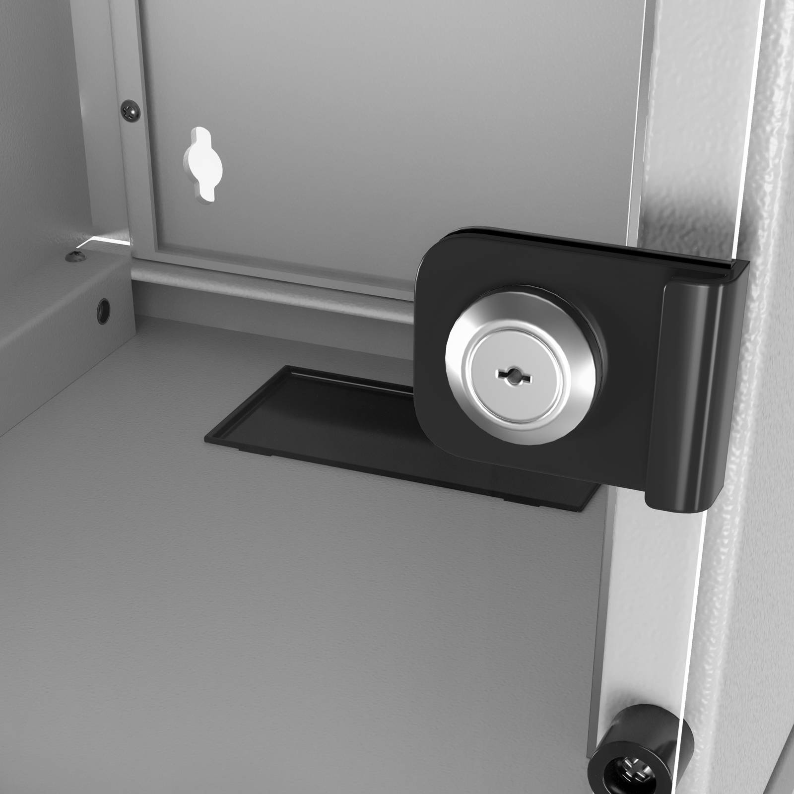 hb-digital Netzwerkschrank 10 Zoll 12HE Wandgehäuse 592 x 312 x 300 mm hellgrau