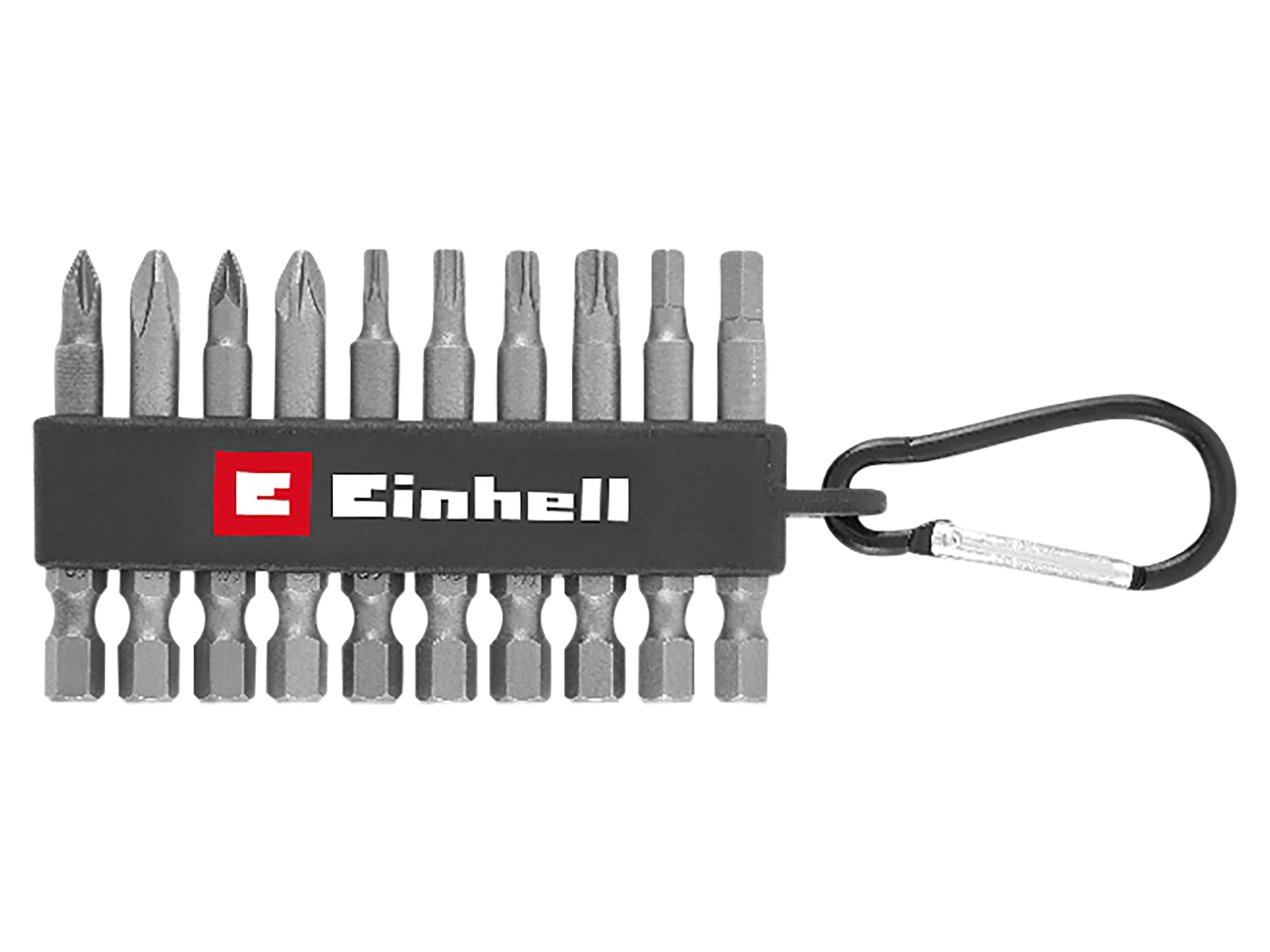 EINHELL Bit-Set, 118623, Karabiner, 10-teilig