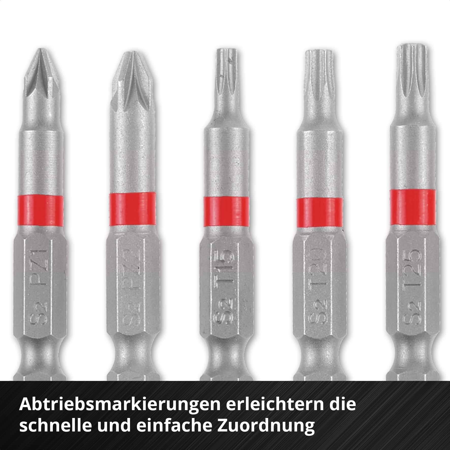 EINHELL Bit-Set, 118623, Karabiner, 10-teilig