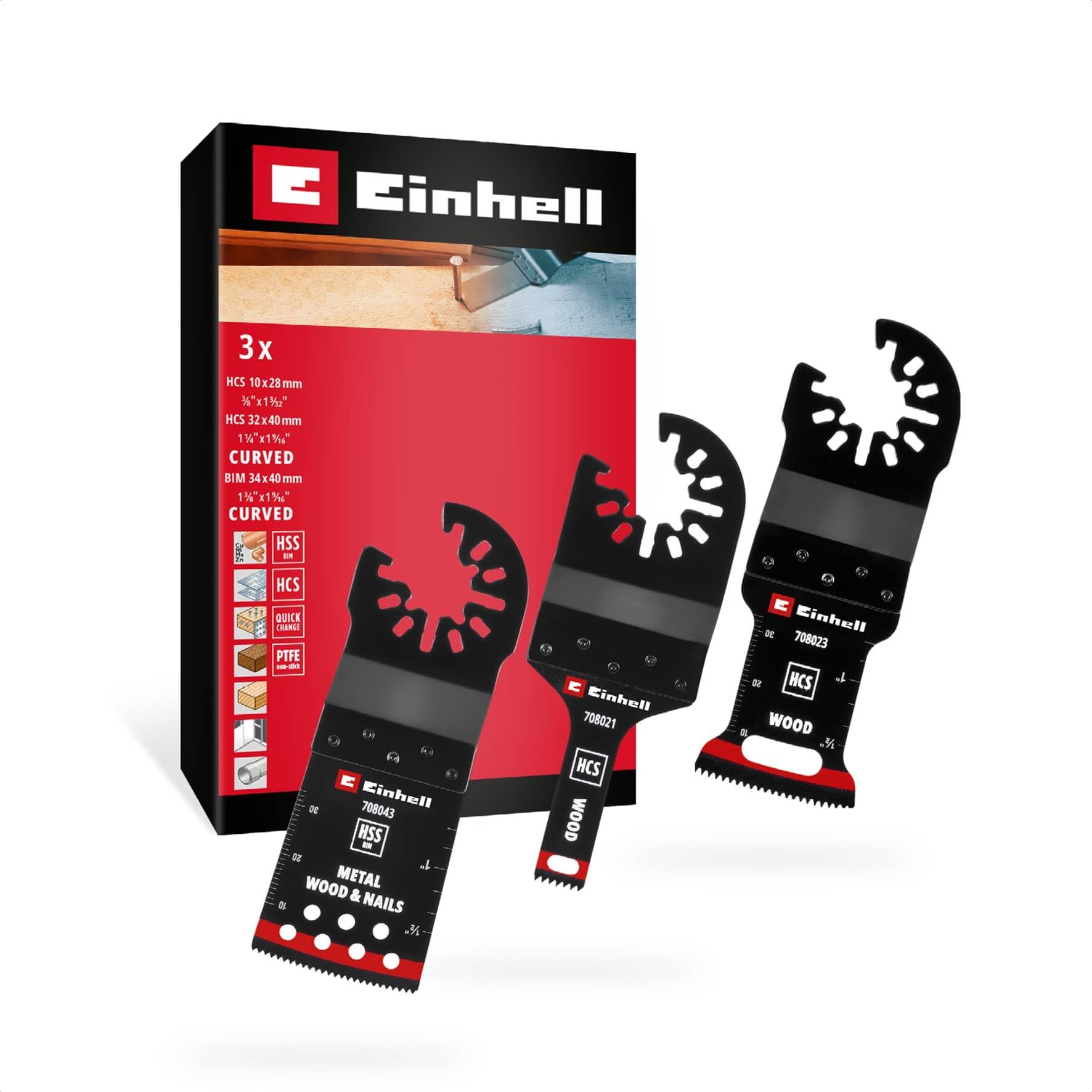 EINHELL Multitool-Set, 708103, Holz/Metall, 3-teilig