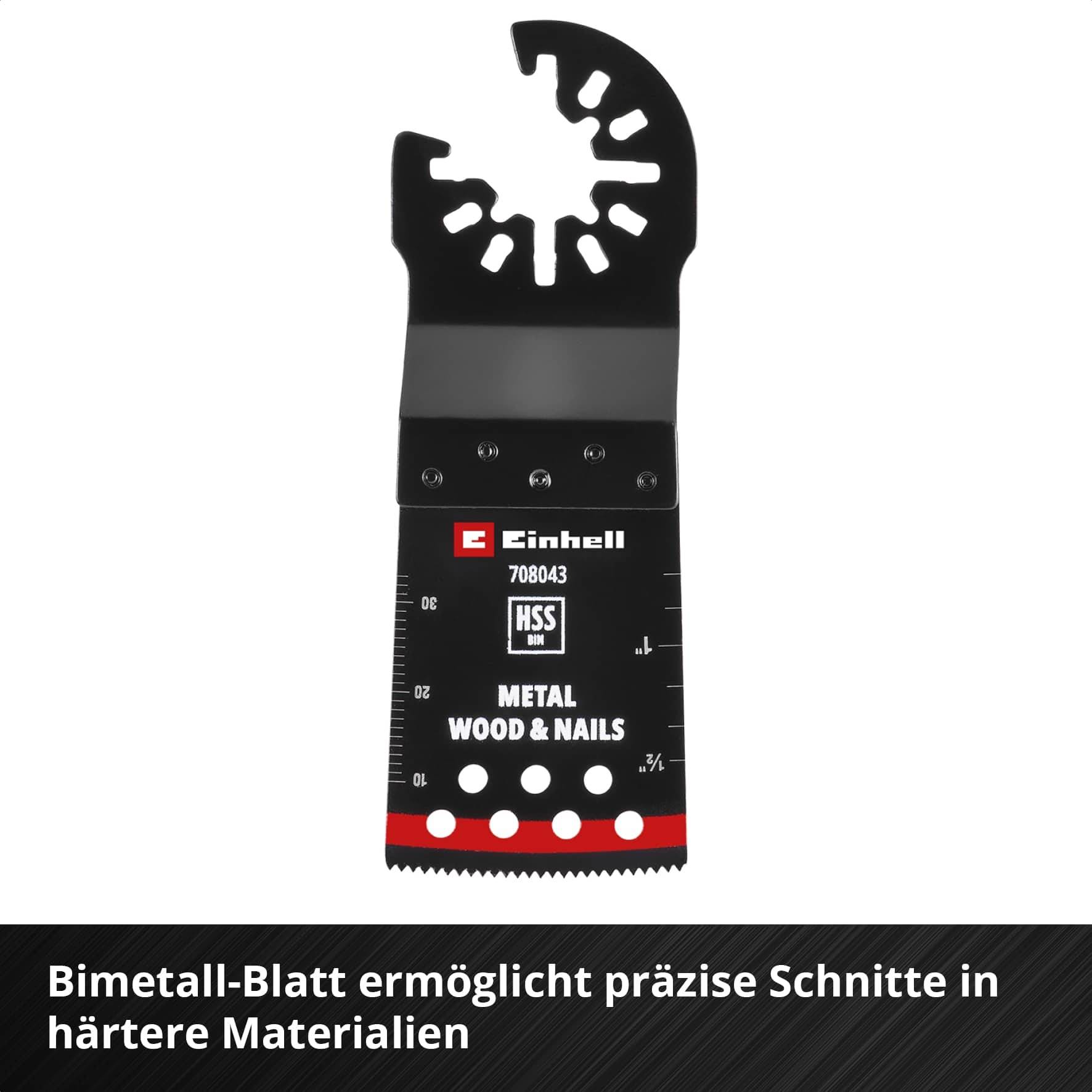 EINHELL Multitool-Set, 708103, Holz/Metall, 3-teilig