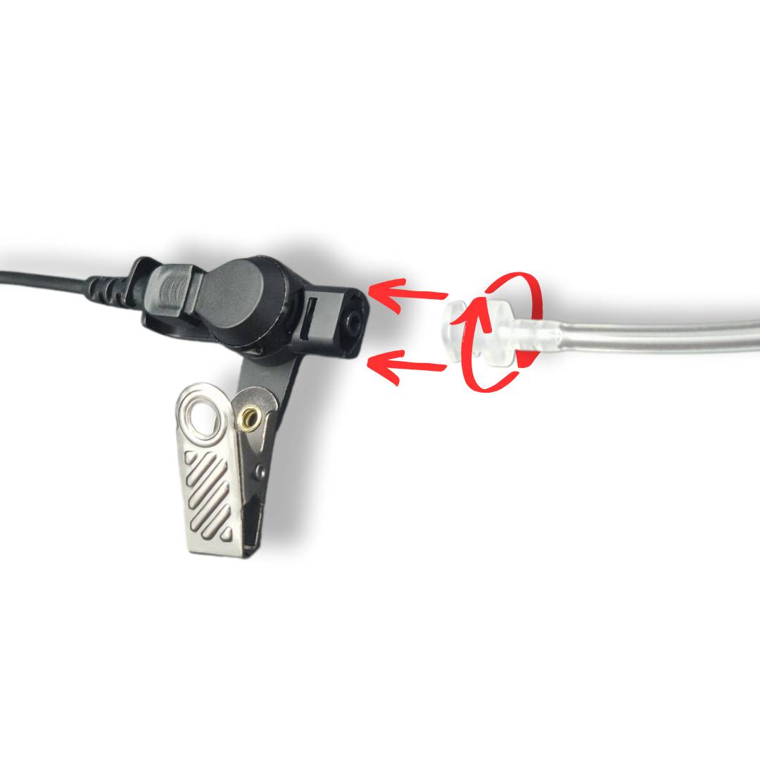 funkKRAFT WaveCom Pro 3.5 – Ohrhörer mit Schallschlauch für Funkgeräte & Lautsprechermikrofone (3,5 mm Klinke)