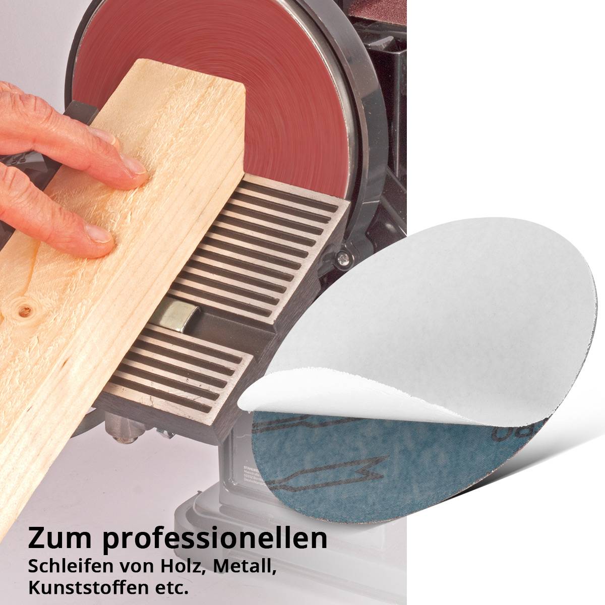 STAHLWERK Schleifscheiben 10er Set 150 mm mit K100 Körnung Schleifpads