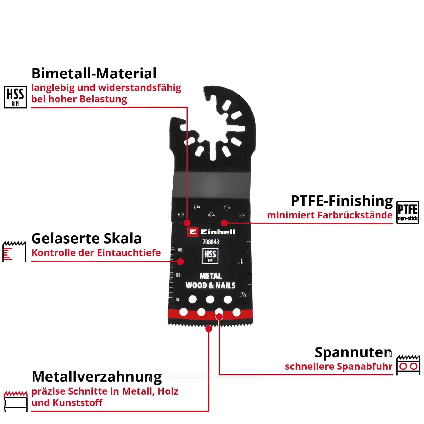 EINHELL Tauchsägeblatt, 708043, Bi-Metall, 34 mm