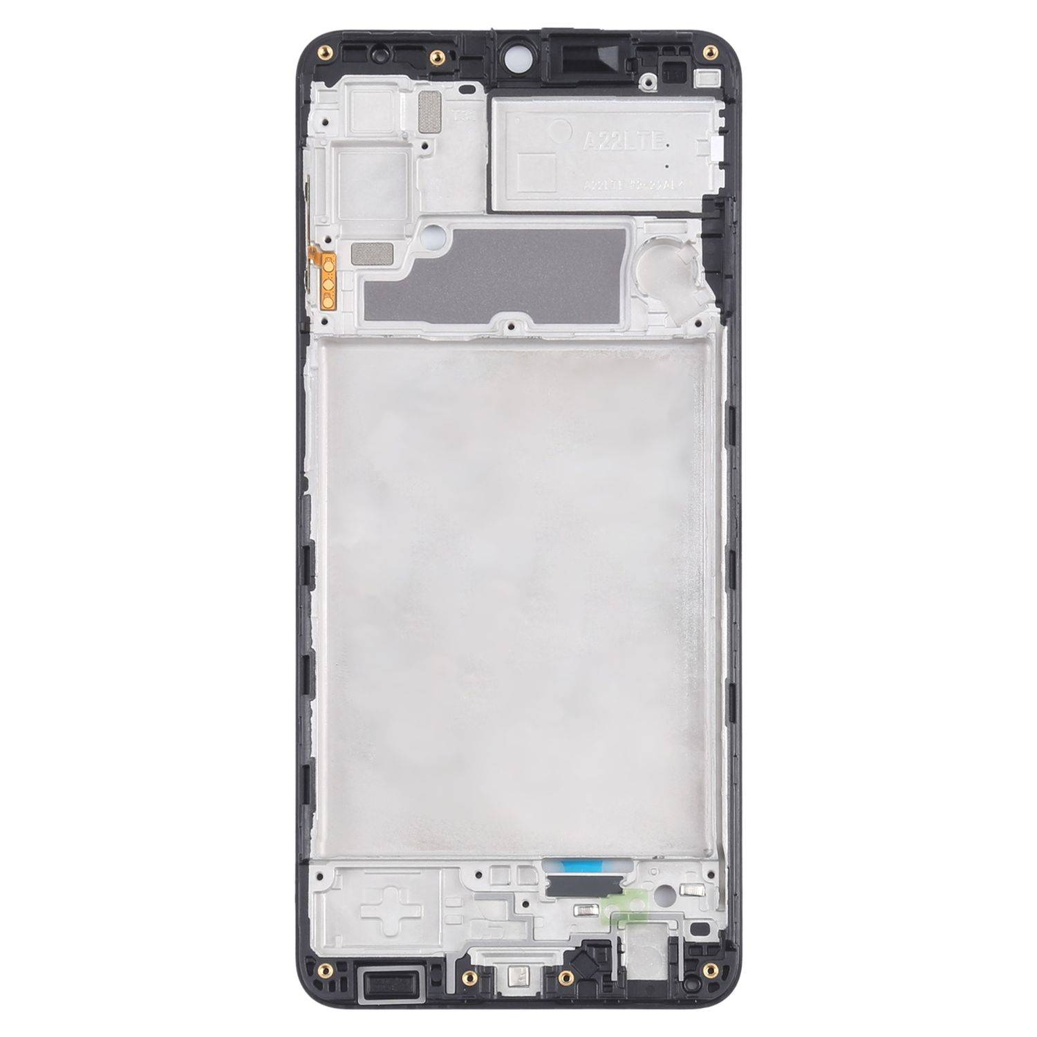 Für Samsung Galaxy A22 Front Housing LCD Bezel Rahmen Reparatur Ersatz Schwarz