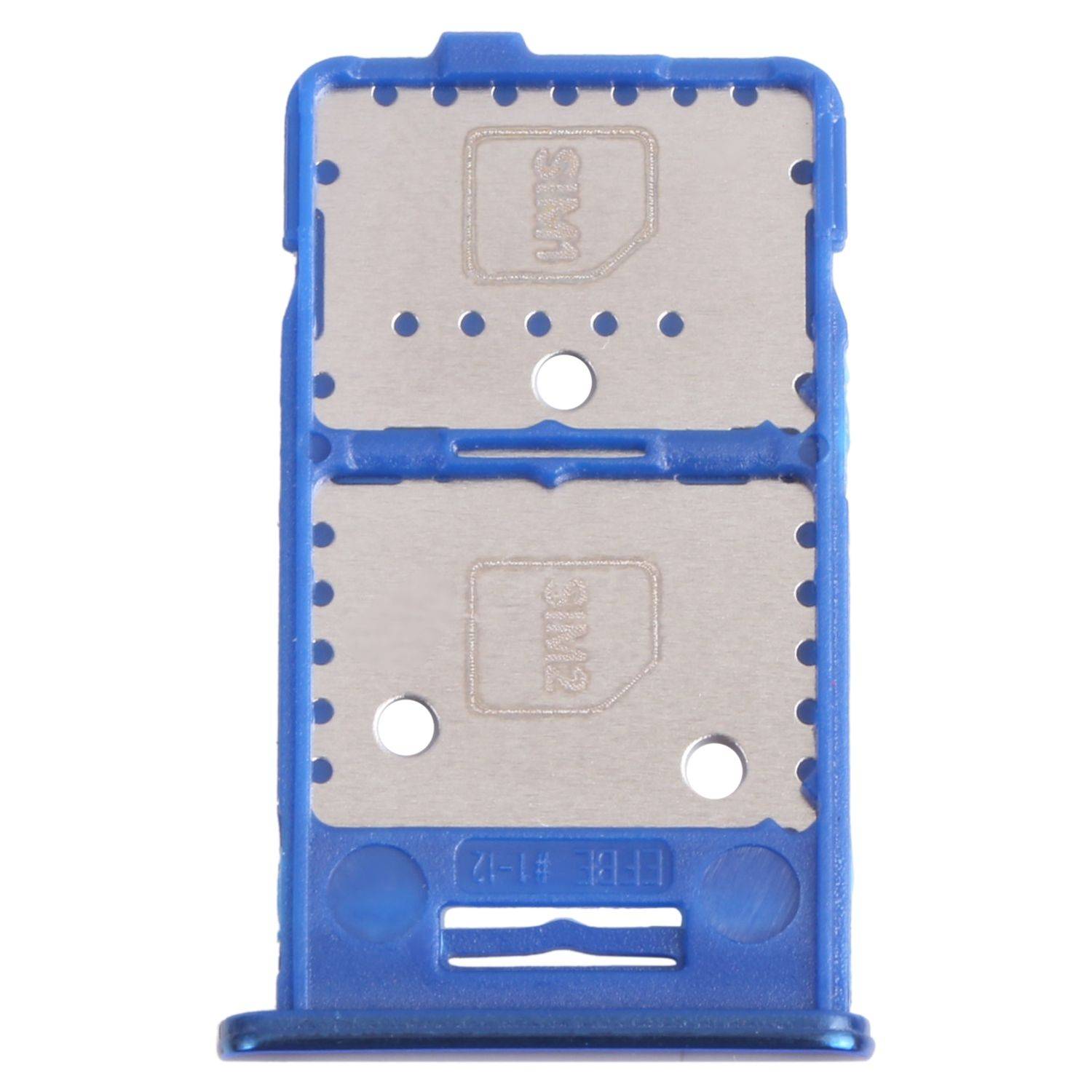 Dual Sim Karten + Micro SD Halter Card Tray für Samsung Galaxy M31s Blau Ersatz