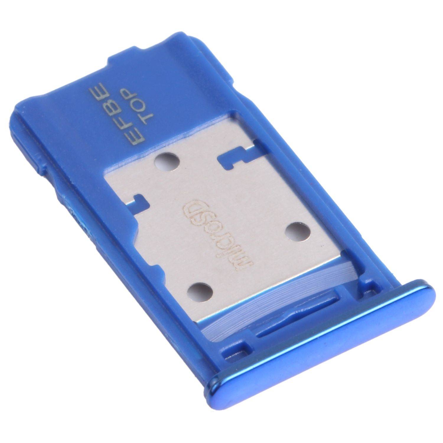 Dual Sim Karten + Micro SD Halter Card Tray für Samsung Galaxy M31s Blau Ersatz