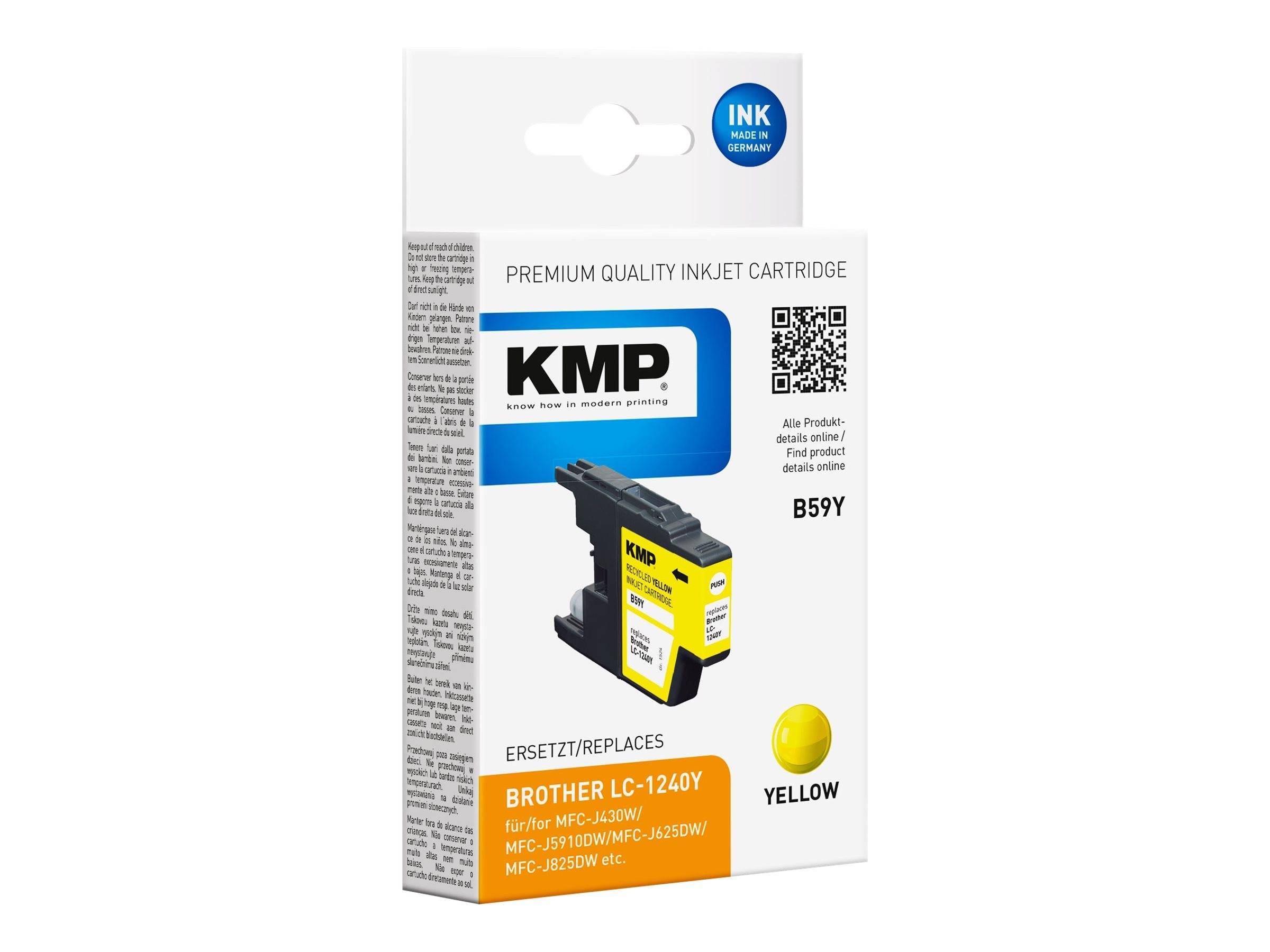 KMP Patrone Brother LC-1240Y 600 S. yellow remanufactured Multimedia-Technik Patronen